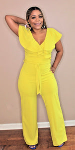 Classy Electric Lime Jumpsuit